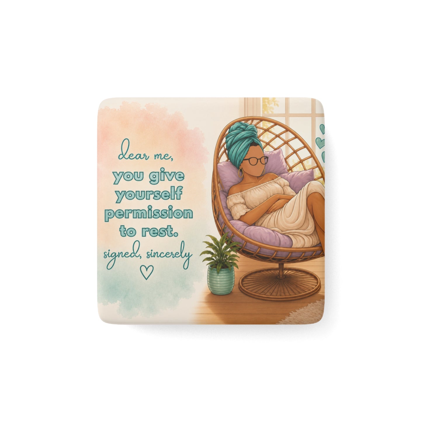 Rest & Self-Care Porcelain Magnet