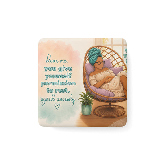 Rest & Self-Care Porcelain Magnet