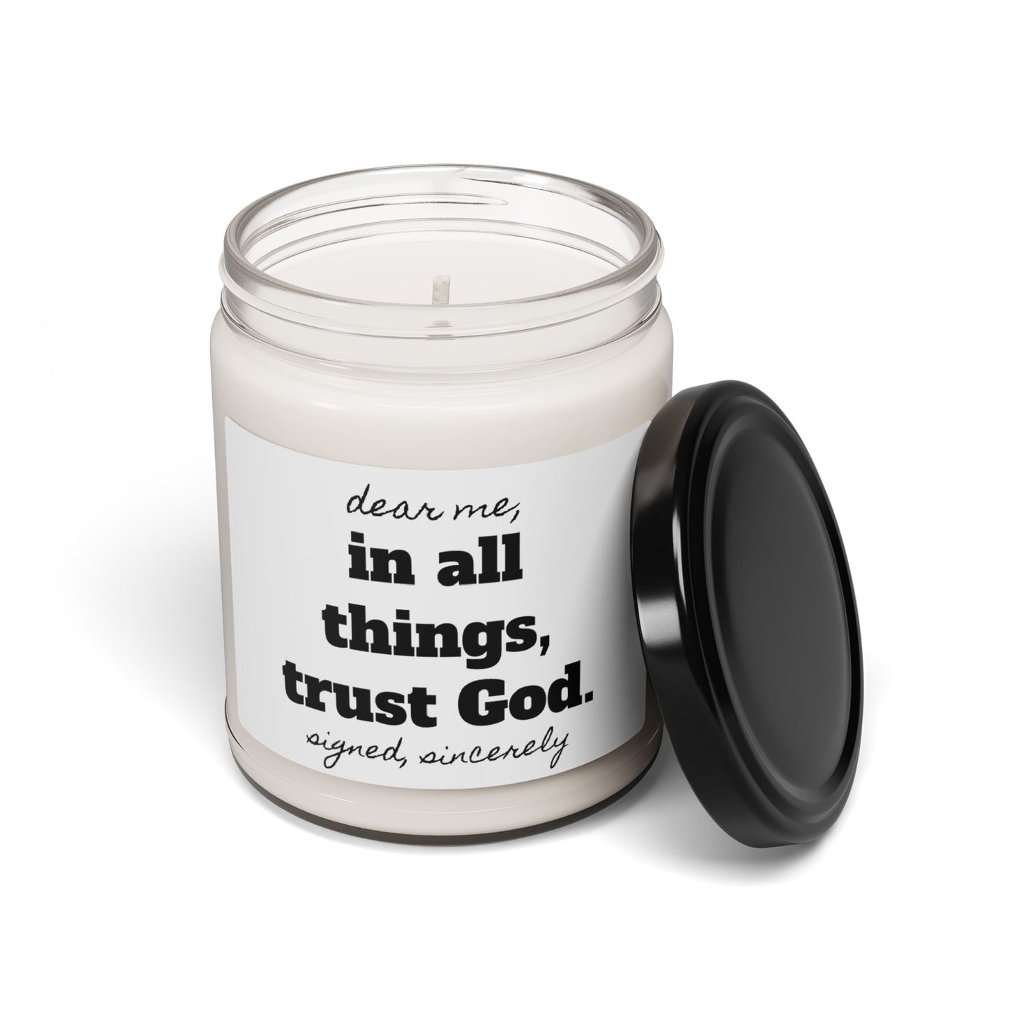 Dearly Sincerely Trust God Candle, 9oz