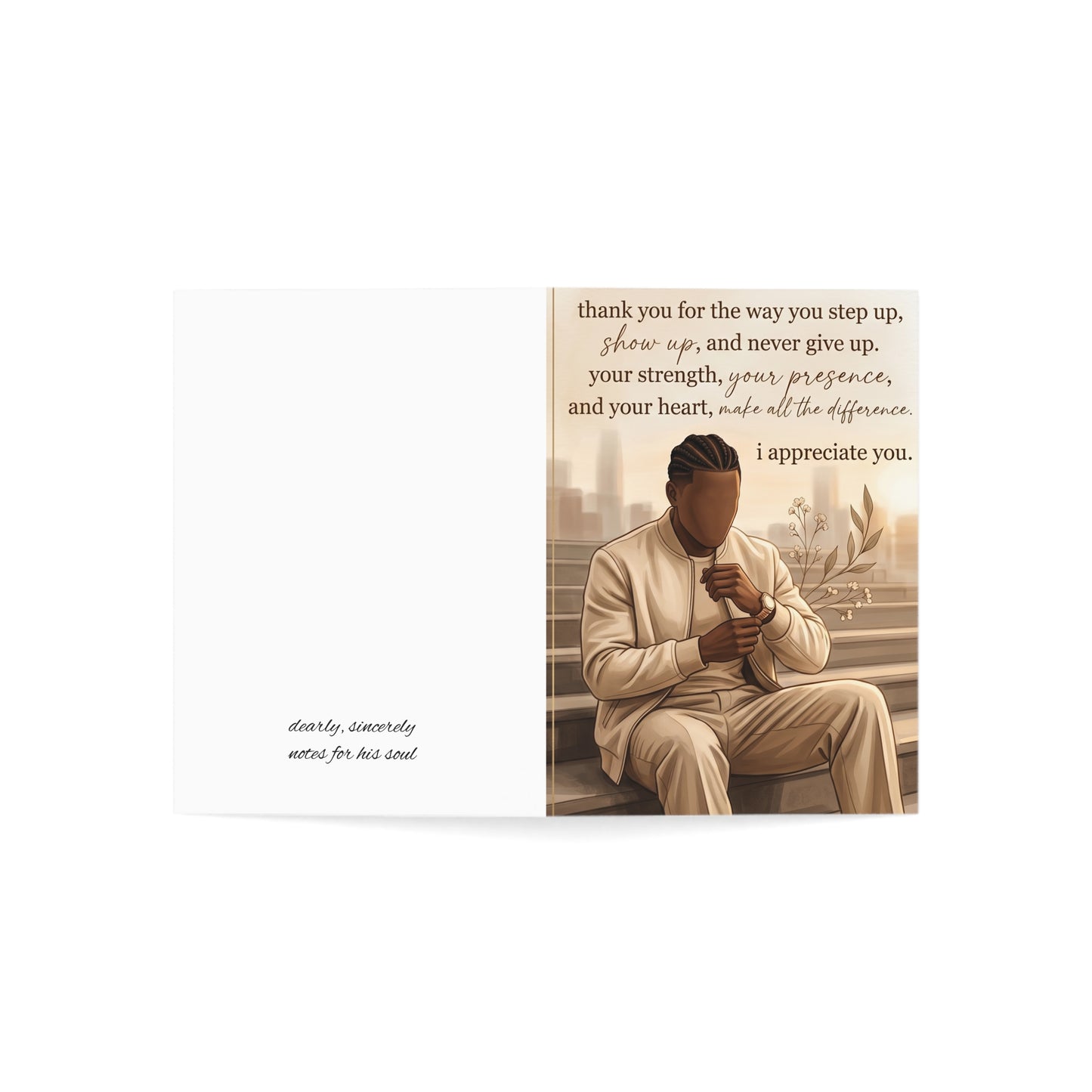 Thank You (Male) Greeting Card