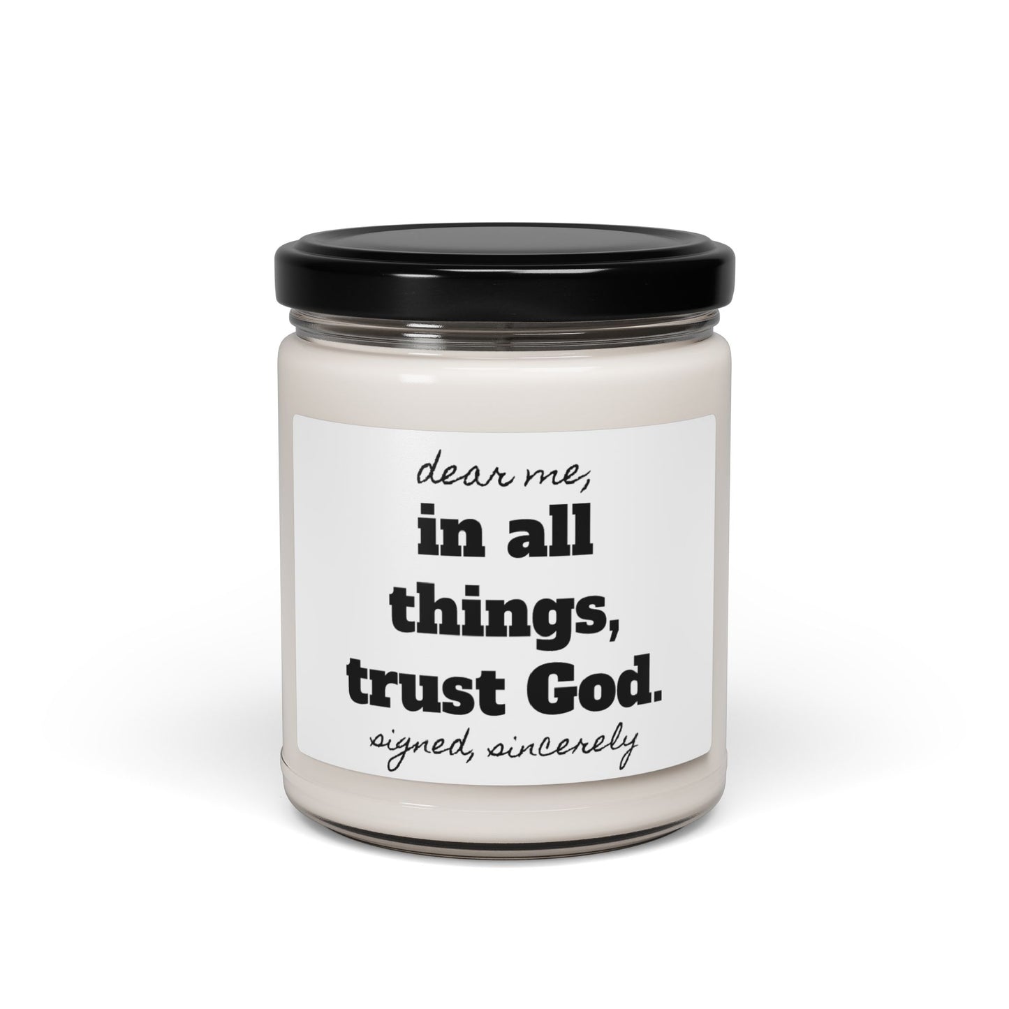 Dearly Sincerely Trust God Candle, 9oz