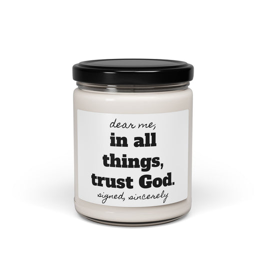Dearly Sincerely Trust God Candle, 9oz